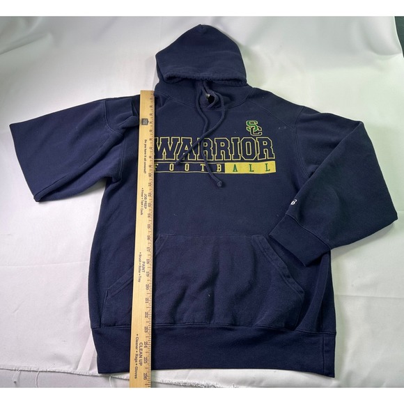 Vintage South Central Warriors Football Hoodie Badger Sport Green Gold Small S - Picture 10 of 11